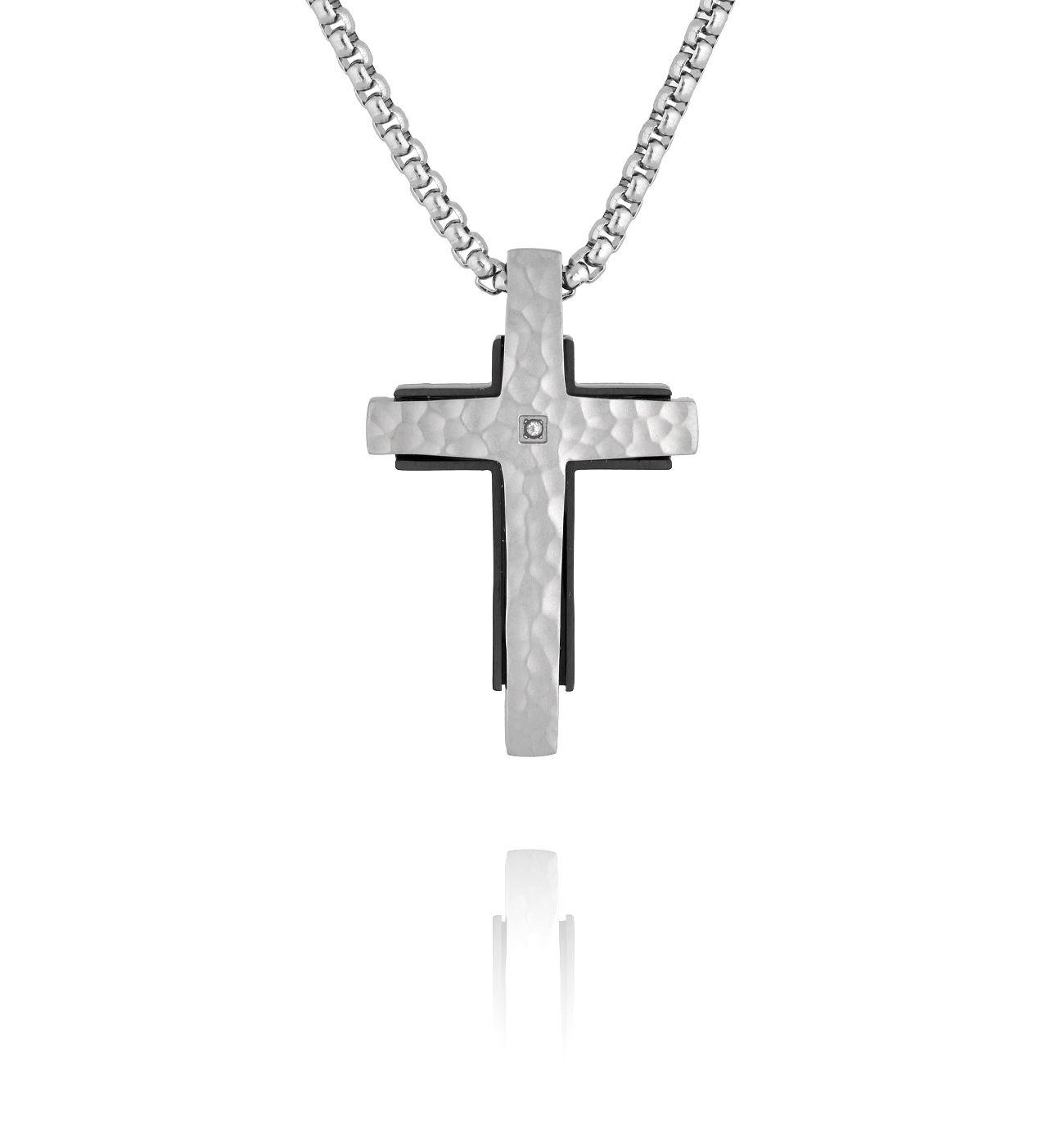 Naszyjnik z krzyżem męski - By Dziubeka