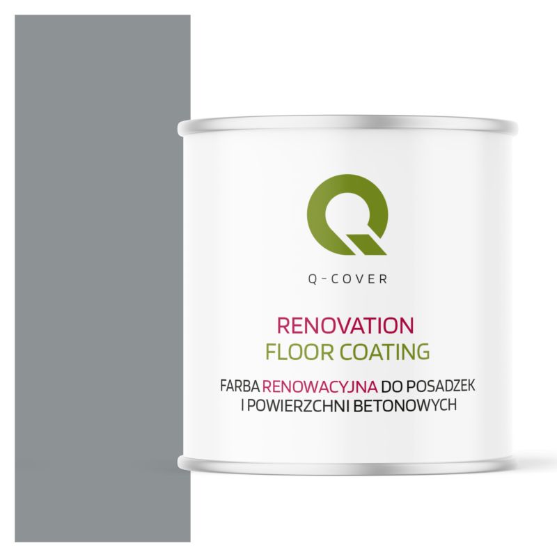 Farba Renowacyjna do Posadzek i Powierzchni Betonowych Q-Cover Szary RAL7045 Mat 2.5L