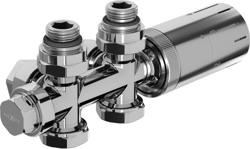 Zestaw termostatyczny prosty/kątowy Mexen G05 chrom W908-958-01 1 szt.
