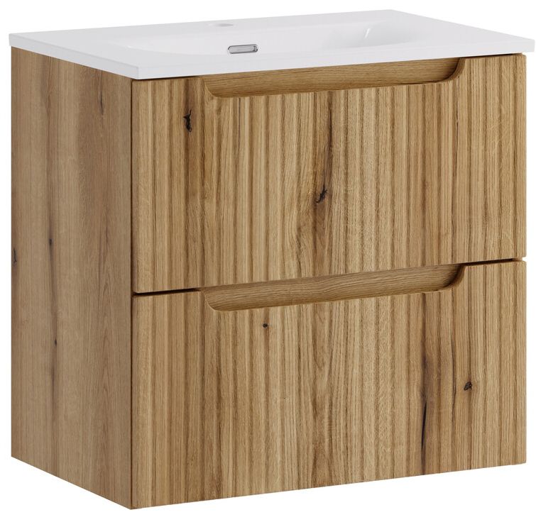 Szafka pod umywalkę Furnidea 60 cm dąb Coast Evoke z umywalką SKY 1 szt.