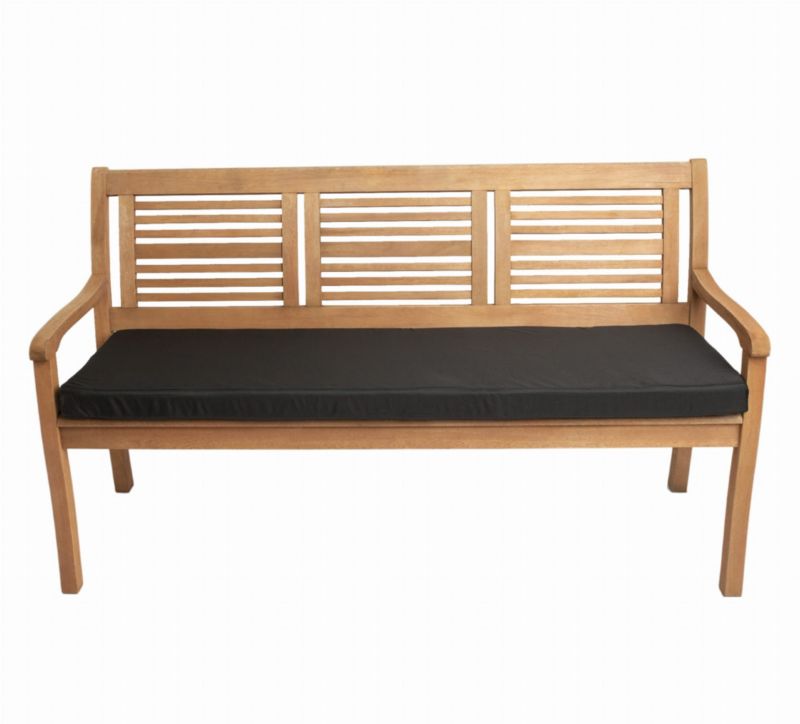 Poduszka ogrodowa na ławkę, Setgarden, 180x60x7cm, czarna Poducha siedziska zdejmowany pokrowiec, Flat 1szt