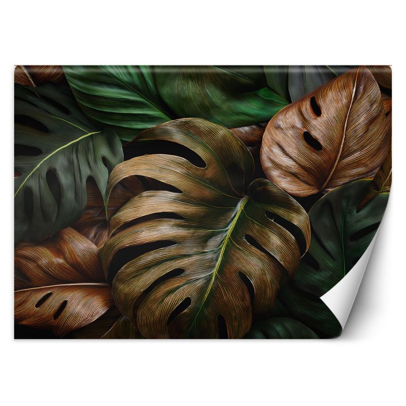 Fototapeta Feeby Liście Monstery W Naturalnych Kolorach 350x245 1 szt