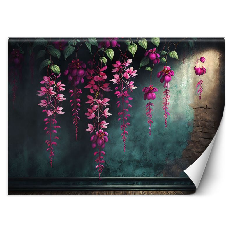 Fototapeta Feeby Wiszące kwiaty na betonowym tle 400x280 1 szt