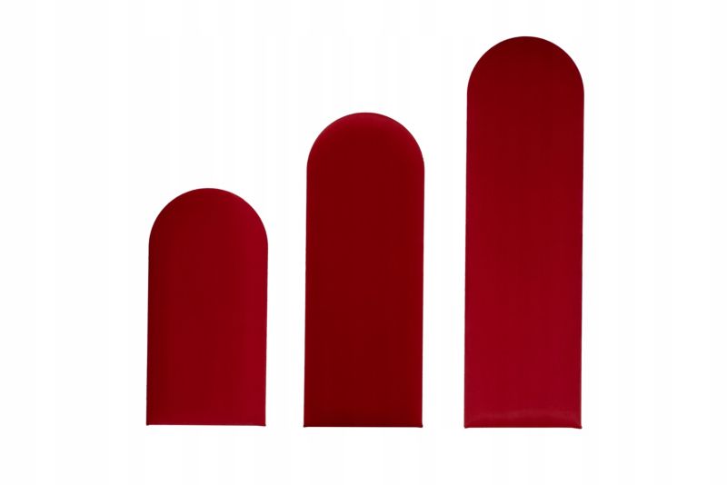 Panel Tapicerowany Komvortowy 100x20 cm Czerwony Smart Velvet Ścienny 1 szt.