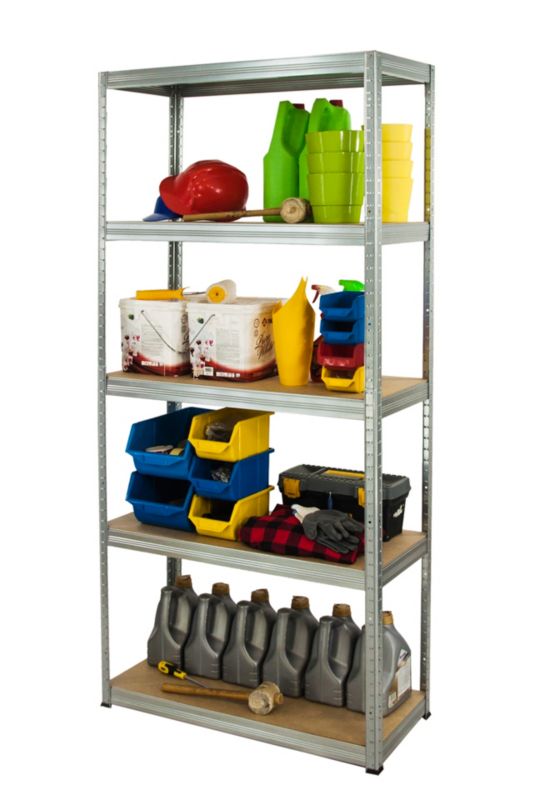 Regał metalowy MODO24 magazynowy stojak ocynkowany helios 196x75x40cm 5 półek po 275 kg 1 szt.