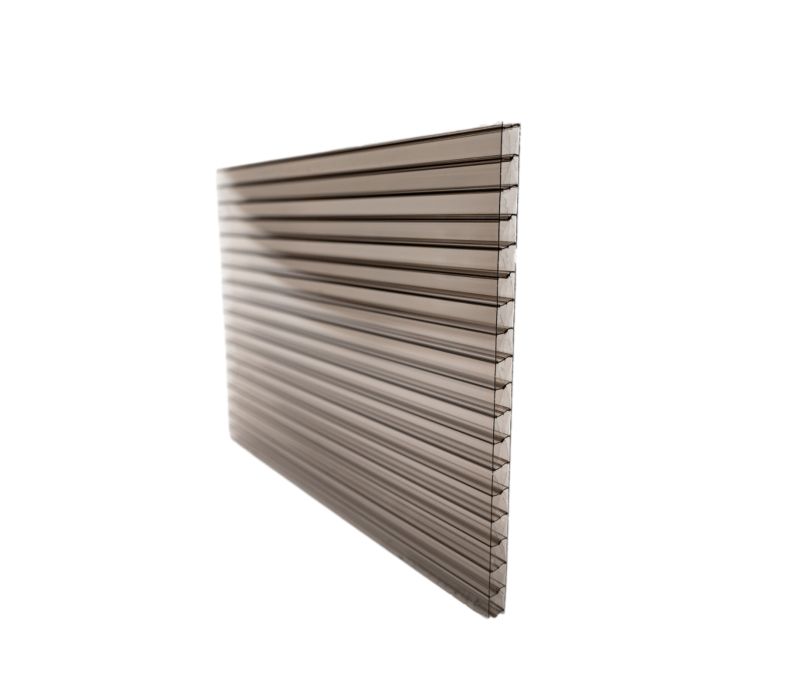 Poliwęglan komorowy TECH-PLAST 10mm dymiony brąz 2,10 x 4,00m X-premium 1 szt.