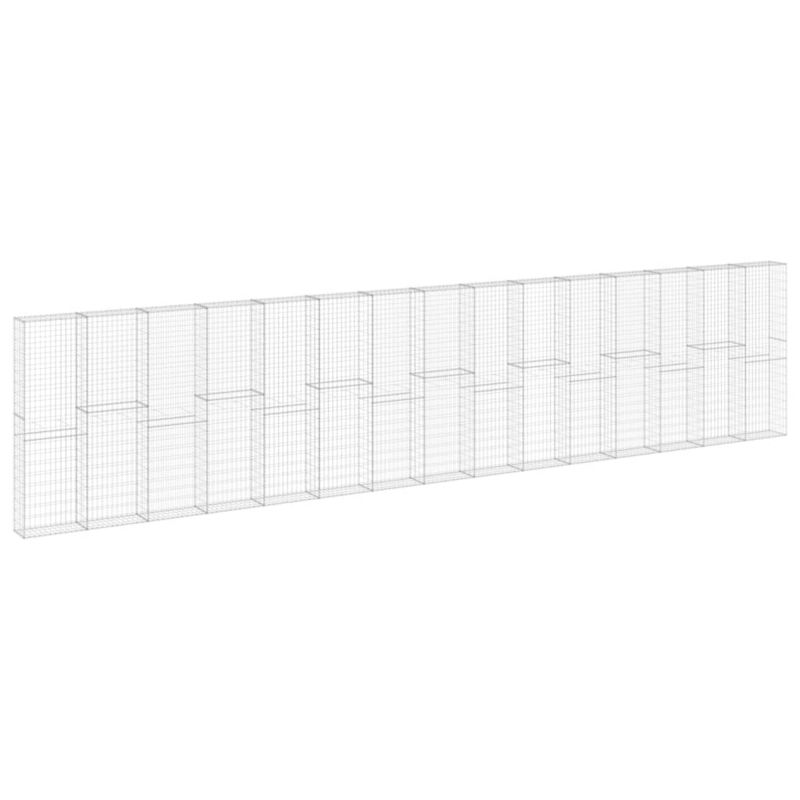 Ogrodzenie gabionowe vidaxl 900 x 30 x 200 cm 147819 srebrny 5 szt