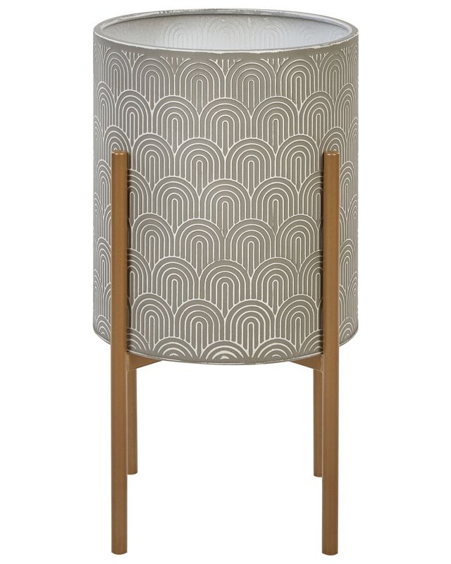 Doniczka na nóżkach Aubrieta Metal Szary 1 szt.