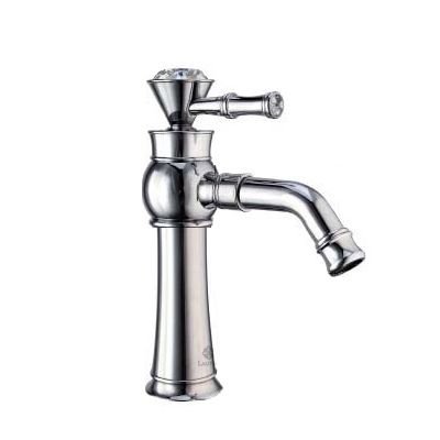 Bateria umywalkowa Lauferi CLARA stojąca mosiężna srebrny chrom retro 1 szt.