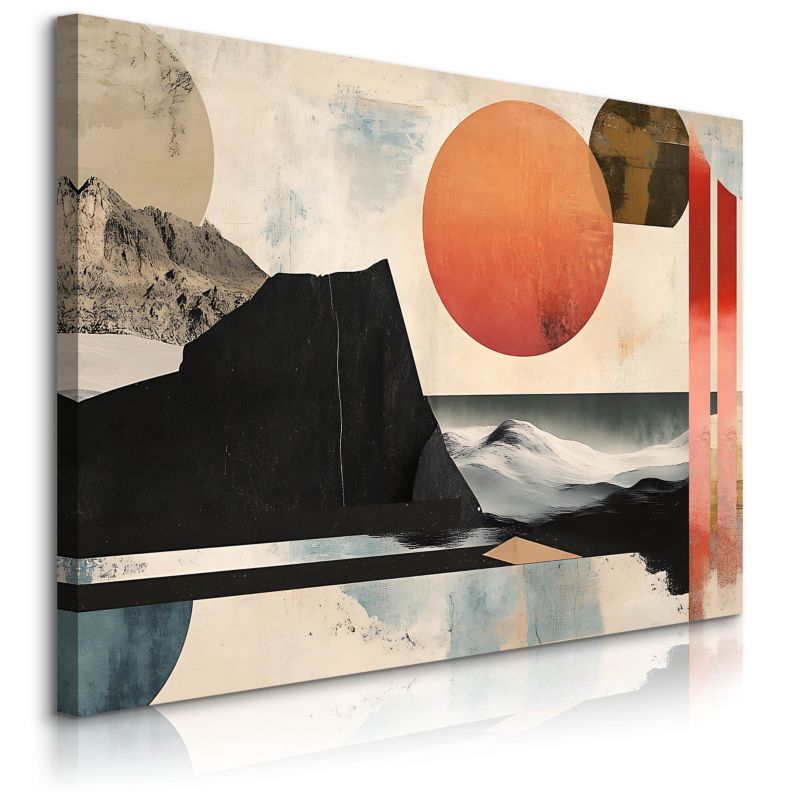 Obraz Muralo Krajobraz Abstrakcja Zachód Słońca 70x50 cm 1 szt.