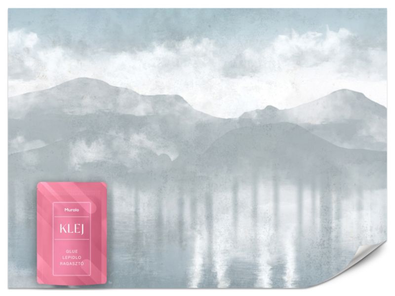 Fototapeta Muralo Zamglony Niebieski Pejzaż 100x70 cm 1szt.