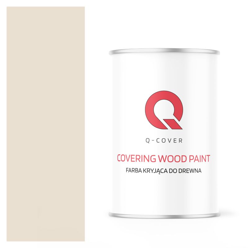 Farba Kryjąca do Drewna Q-Cover Kremowy RAL9001 Satyna 1L