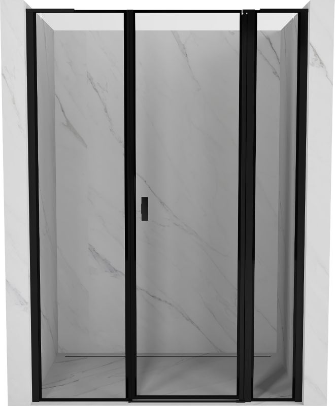 Drzwi prysznicowe uchylne Mexen Mist L czarne 135x200 1 szt