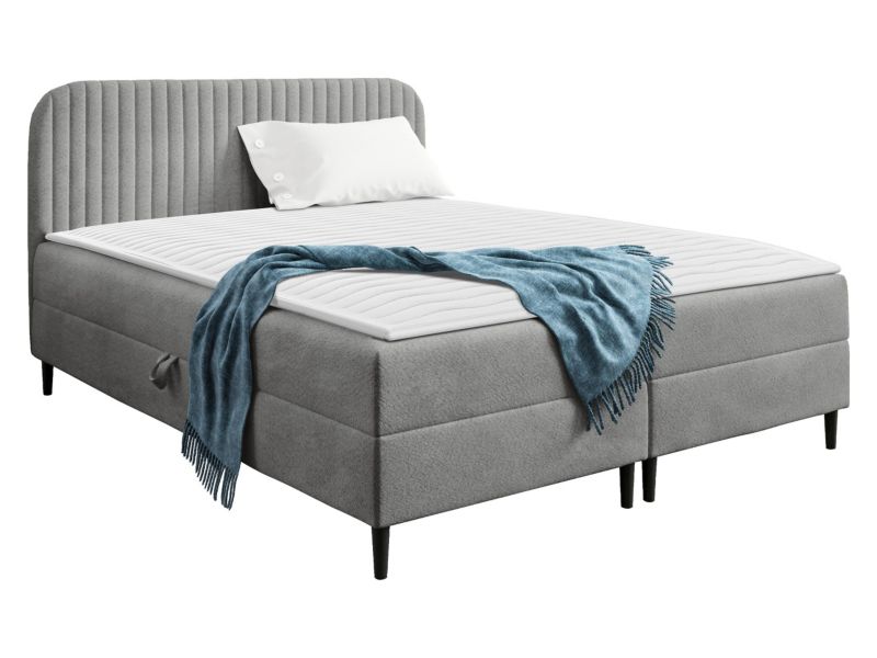 Łóżko kontynentalne MIRJAN 24 Box Best 1 140x200 jasnoszary 1 szt.