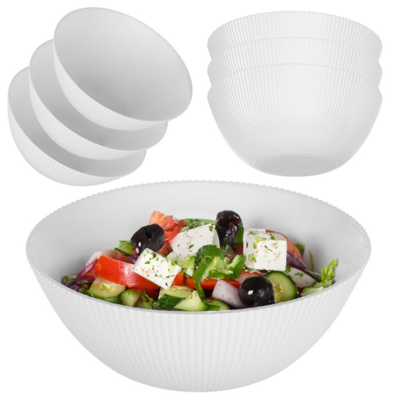 Salaterka KADAX Szklana Biała 20.3cm 3 szt.