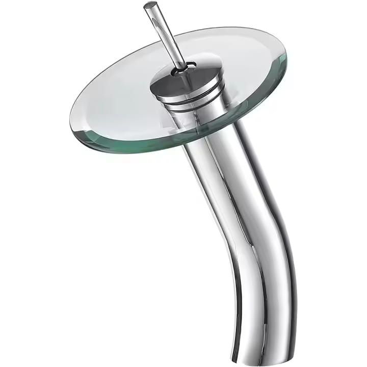 Bateria umywalkowa Domotechnika szklana wodospad chrom szkło transparentne 1szt