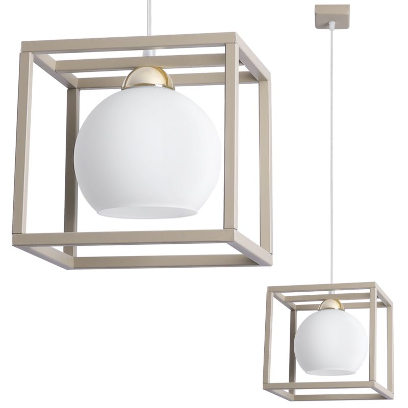 Lampa sufitowa wisząca Light Home LH Eliza Cage 1x E27 kaszmirowy/złoty 1szt.