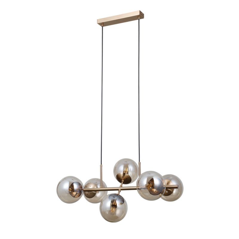 Lampa wisząca Italux MOLITE złota 6xE14x5W wym:150x67x43cm IP20 -1 szt.