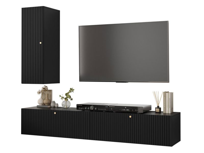 Meblościanka MIRJAN 24 Waldi Slim I 6 czarny 1 kpl.