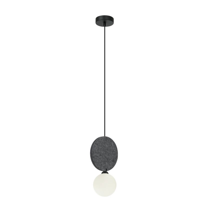 Lampa wisząca Italux ANDREA czarno-biała filc 1xG9x25W wym:118x18x12cm IP20 -1 szt.