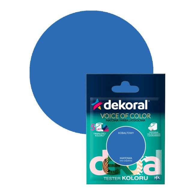 Tester farby kolorowej Dekoral Voice of Color kobaltowy 0,05 l
