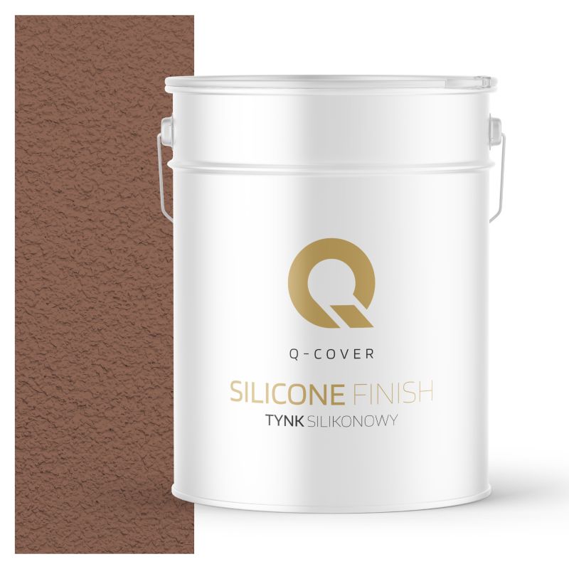 Tynk Silikonowy Elewacyjny Baranek 2.0mm Q-Cover Brązowy F516 15KG