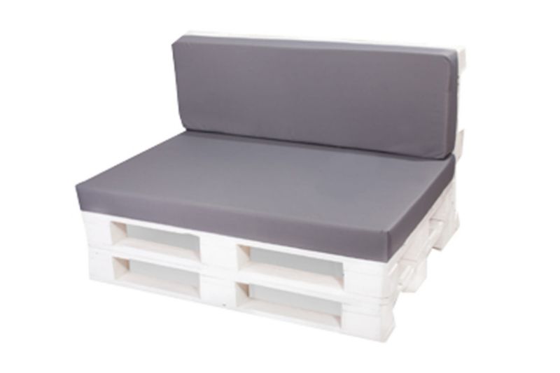 Poduszka ogrodowa na paletę,Setgarden , 120x80x50cm, szara poduszka zdejmowane pokrowce, Flat 1szt