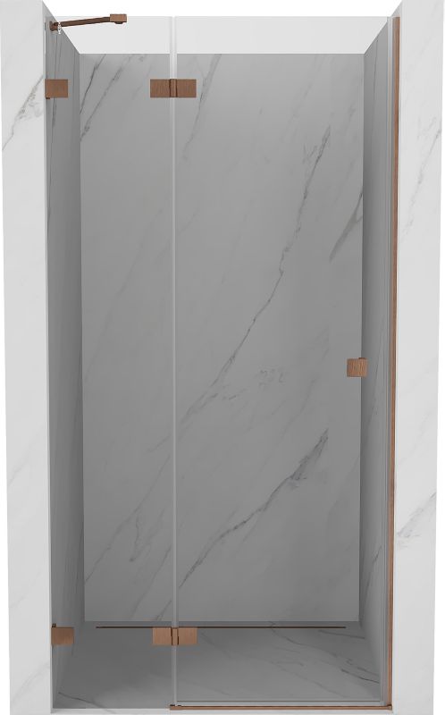 Drzwi prysznicowe uchylne Mexen Lunar miedź szczotkowana 105x200 cm 1 szt.