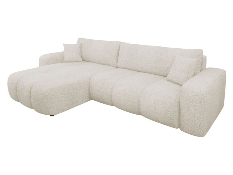 Narożnik z funkcją spania MIRJAN 24 Furyn L Maxi szarobeżowa bukla 1 szt.