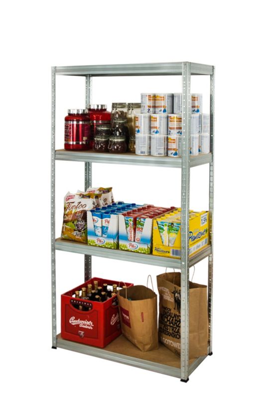 Regał metalowy MODO24 magazynowy garażowy ocynkowany helios 180x110x35cm 4 półki po 350 kg 1 szt.