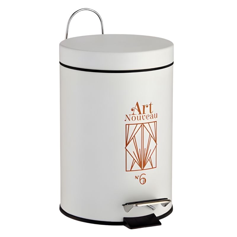 Kosz Na Śmieci Berilo Stalowy Biały 17X23X24,5 Cm 1Szt.