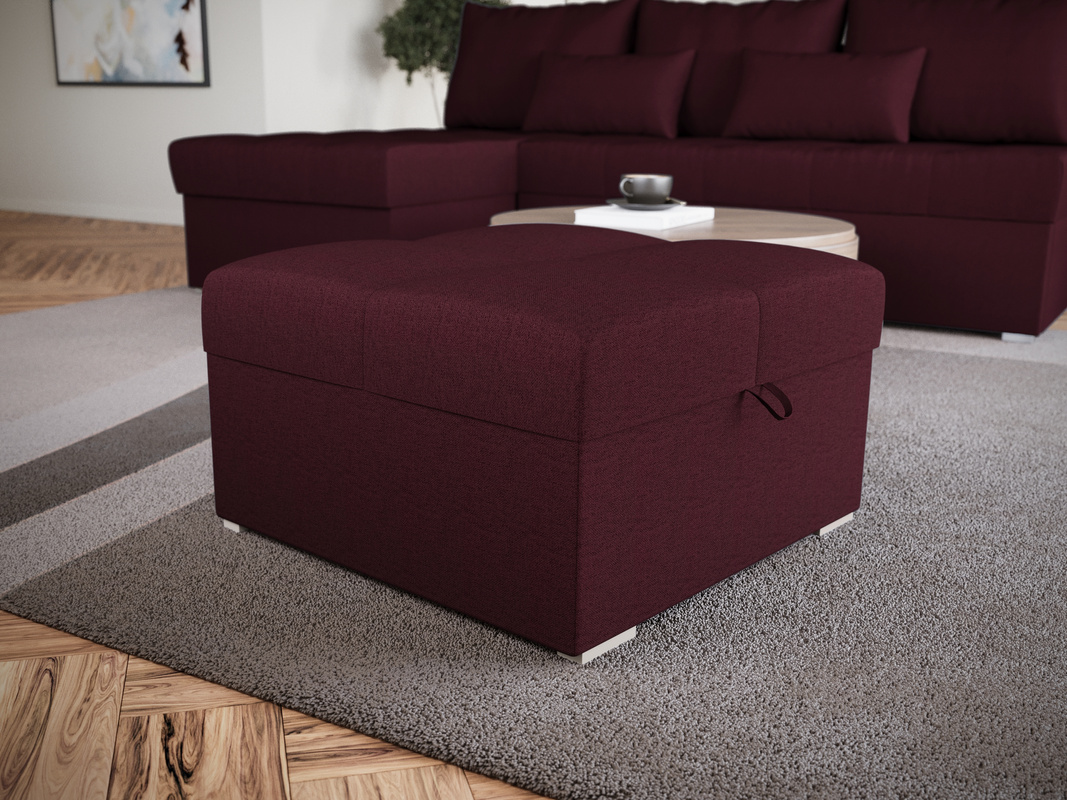 Tapicerowana pufa do salonu ze schowkiem HOT