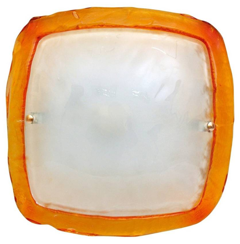 Pomarańczowy plafon sufitowy do salonu BORGO 1 punkt światła