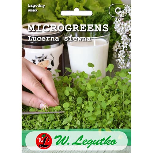 1 szt, Microgreens Lucerna siewna - Nasiona: Ilość w opakowaniu: 4 g