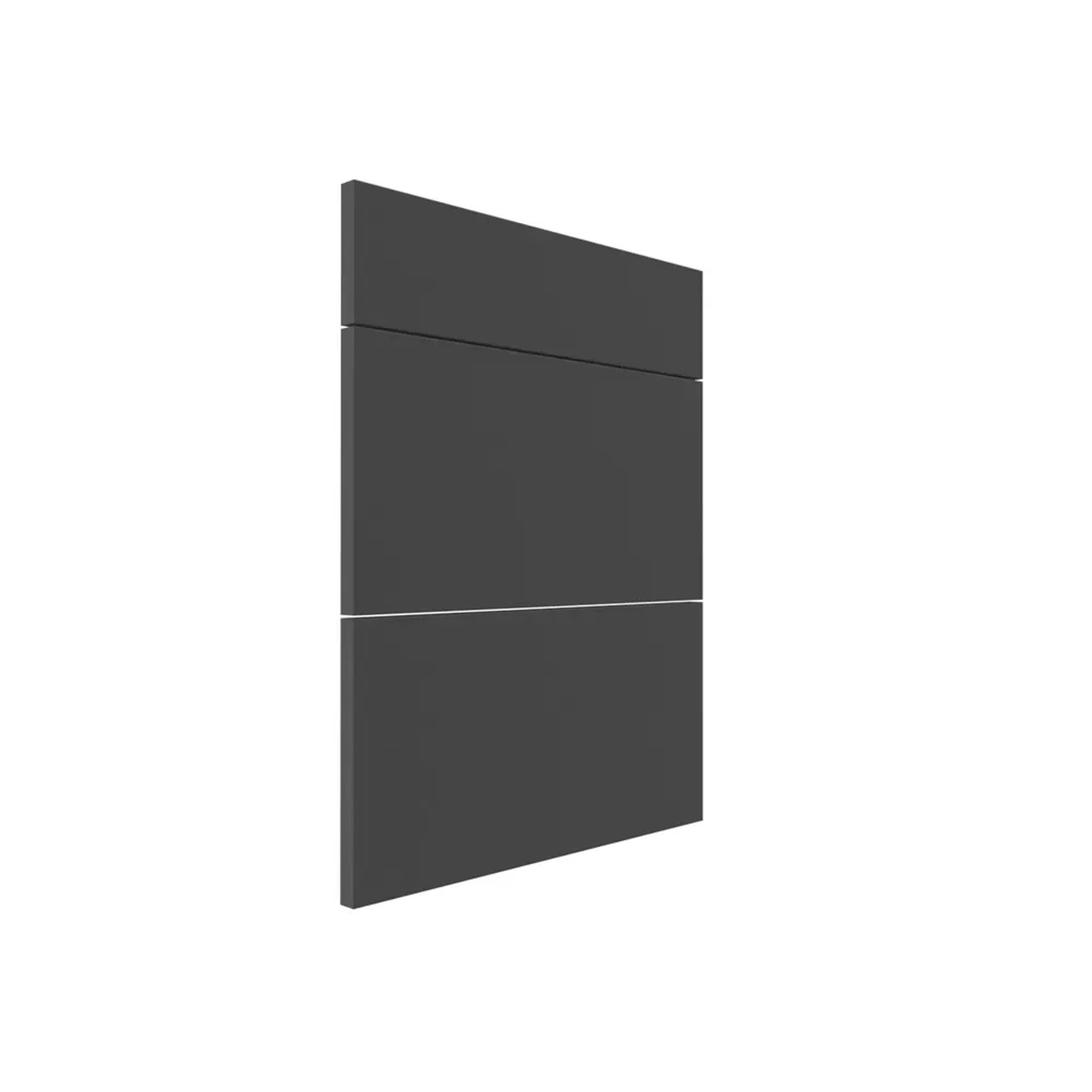 Trzy fronty do szafki z szufladami Roma 50 cm czarny mat