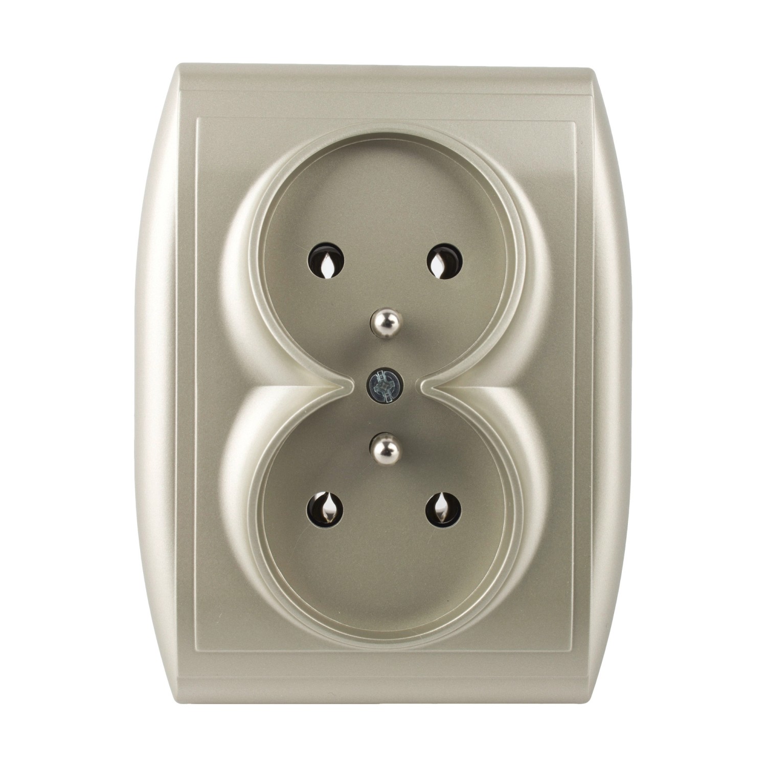 Abex Gniazdo Nova Moduł 2x2P+Z satynowe