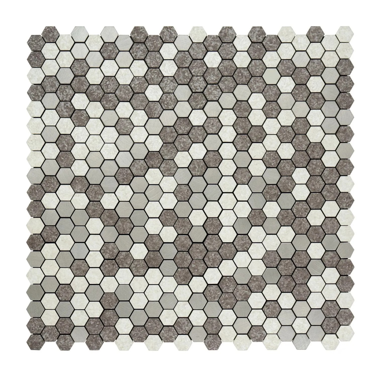 Mozaika ścienna samoprzylepna hexagon Brąz XS 30,6x30,8