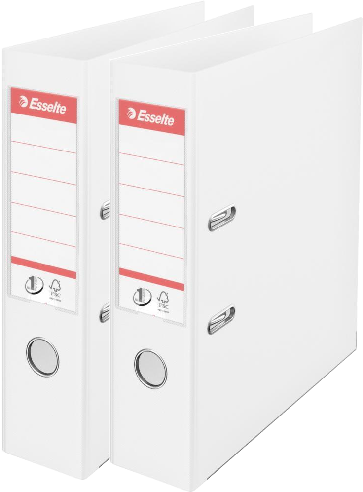 2x Segregator A4 Esselte Vivida No.1 Power, 75mm, do 500 kartek biały