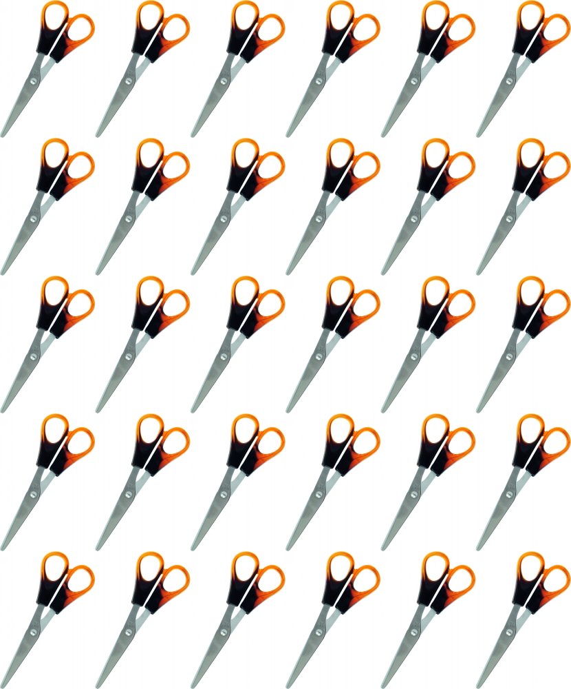 36x Nożyczki biurowe Grand, 13.5cm, bursztynowy