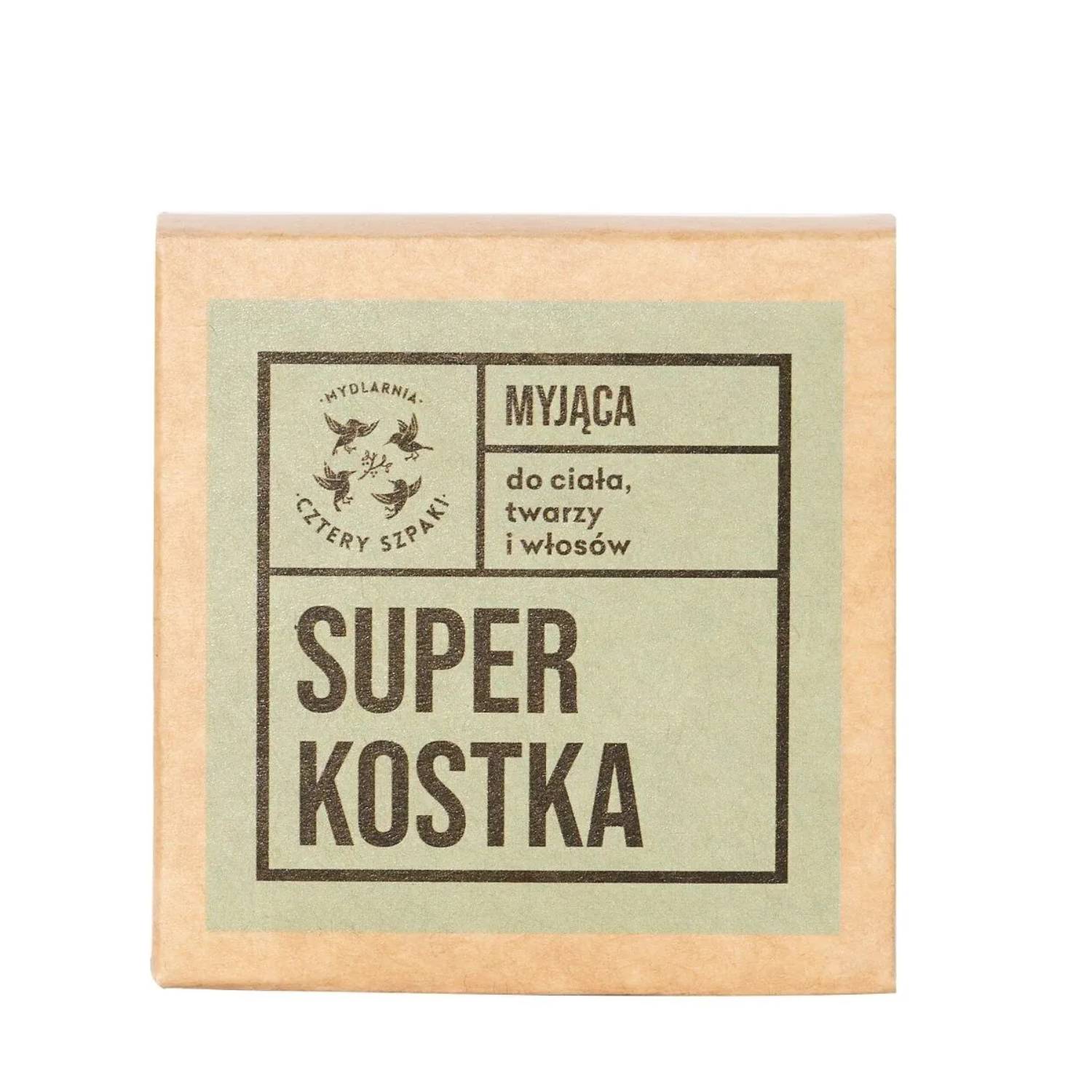 Cztery szpaki - superkostka do mycia ciała, twarzy i włosów, 75 g