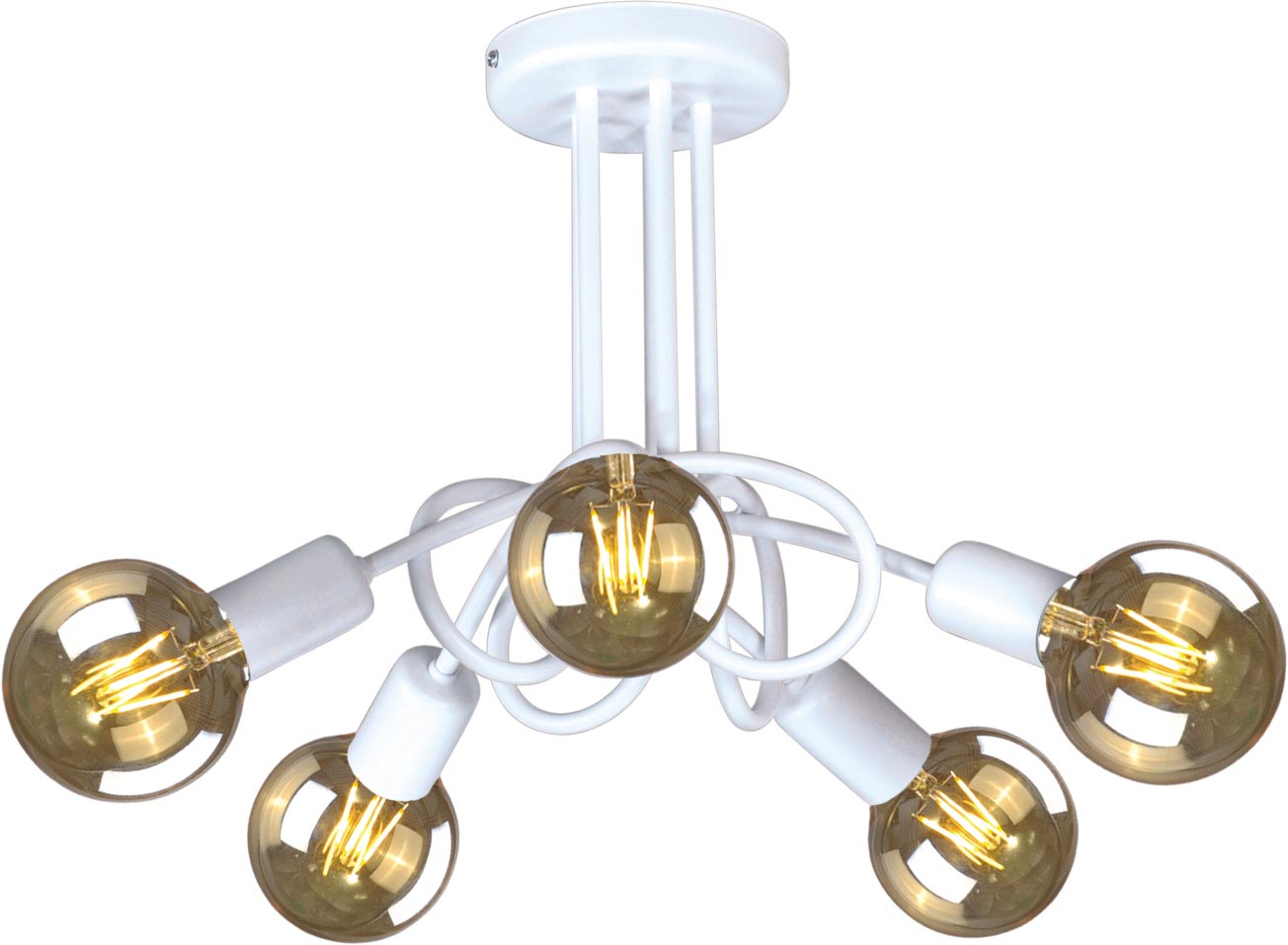 Kaja Deze lampa podsufitowa 5x60W biała K-3611