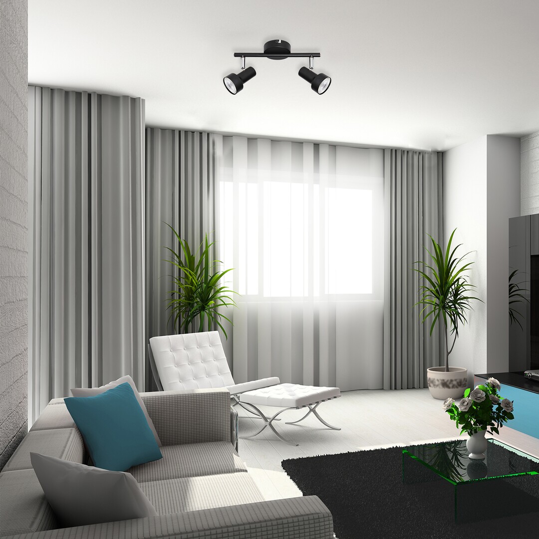 Rabalux Konrad lampa podsufitowa 2x50W czarna 5323