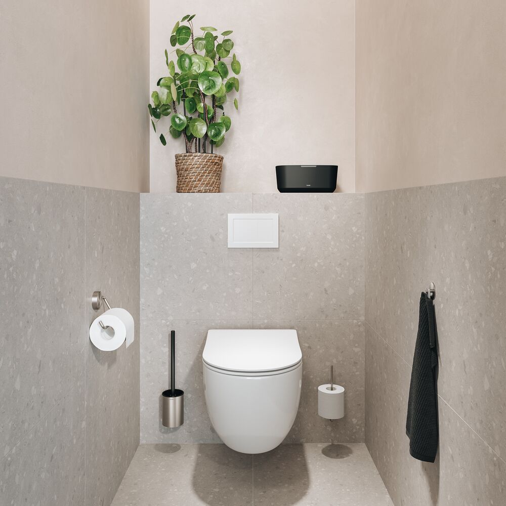 Tiger Ace szczotka toaletowa z pojemnikiem stal szczotkowana nierdzewna 800597