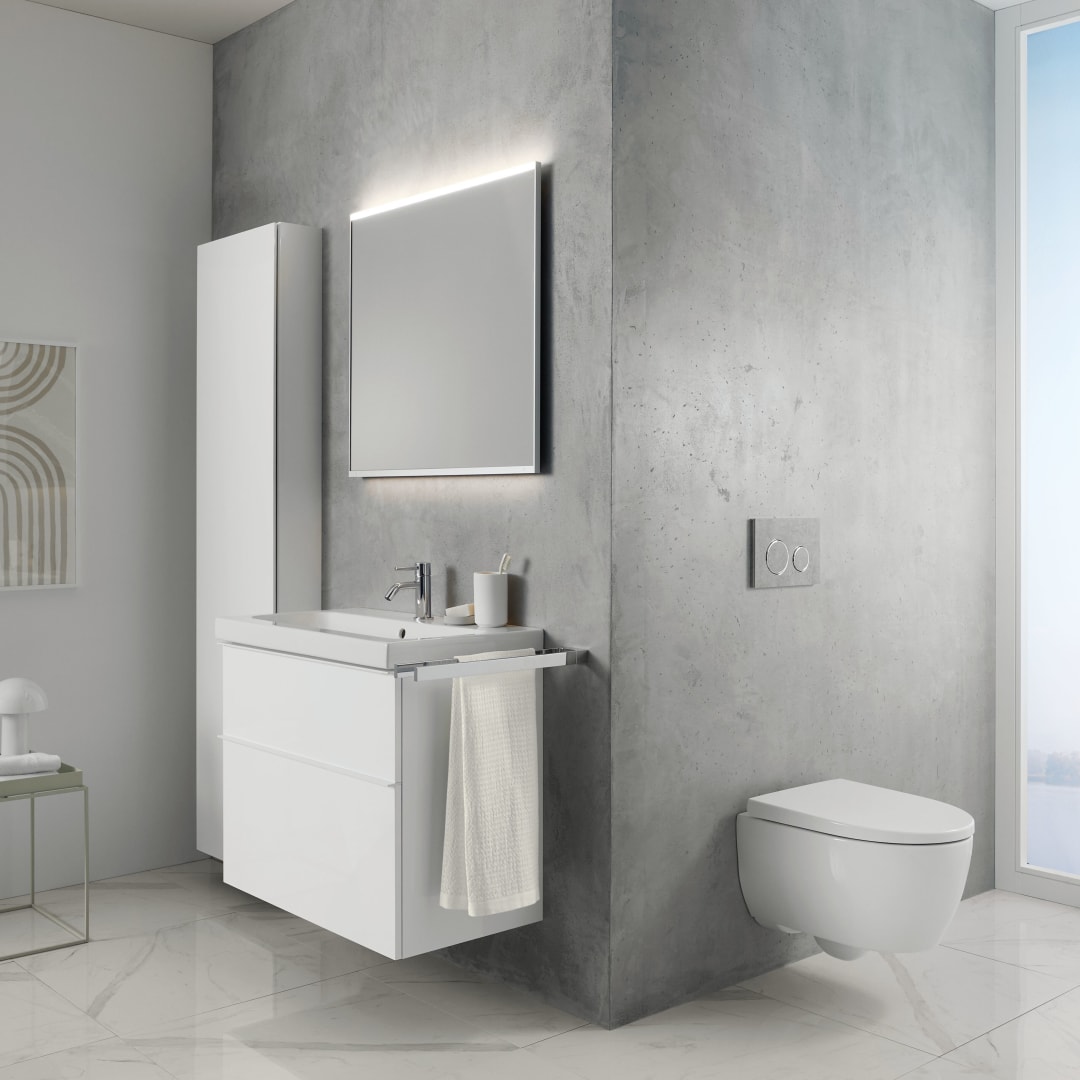 Geberit iCon miska WC z deską wolnoopadającą wisząca bez kołnierza spłukiwanie wirowe biały połysk 503.048.00.8 - Wysyłka w 24h