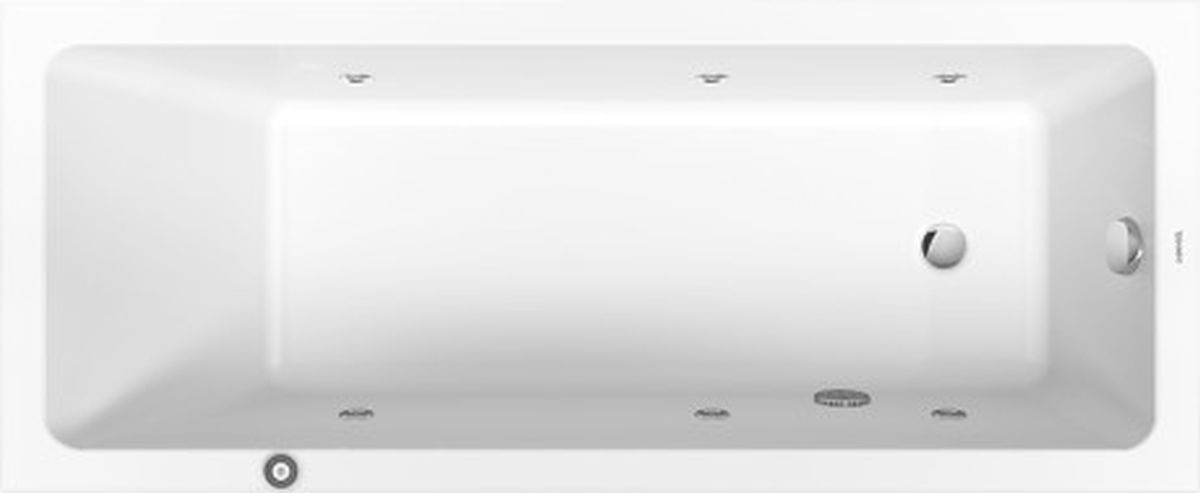 Duravit No.1 wanna prostokątna 170x70 cm z hydromasażem Jet Project biała 760489000JP1000