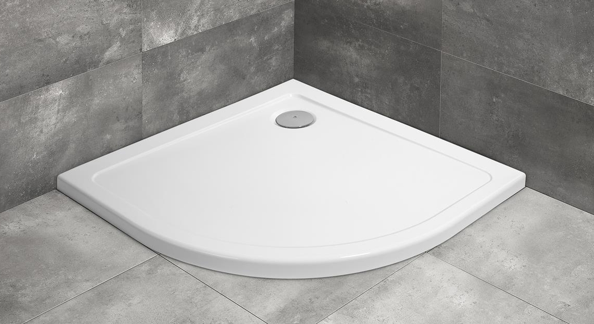 Radaway Doros Plus A brodzik 90x90 cm półokrągły biały SDRPA9090-01