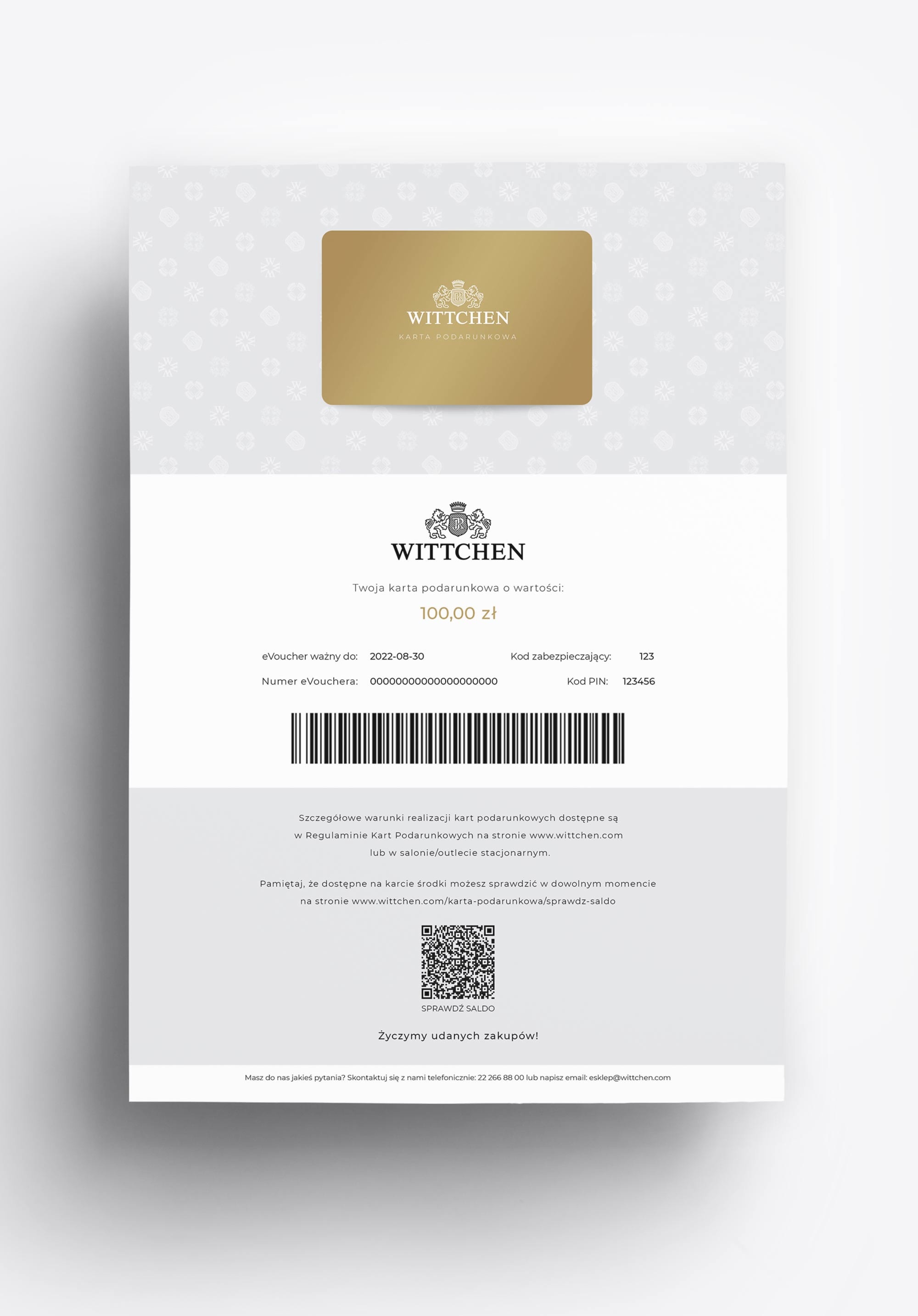 Karta podarunkowa online sygnowana