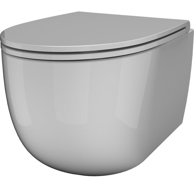 SDR CERAMICHE Miska podwieszana BULL BIANCO LUCIDO bezkołnierzowa wir