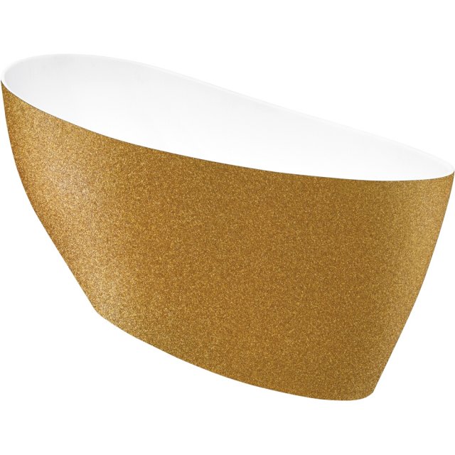 BESCO Wanna wolnostojąca KEYA GLAM 165x70 cm złota standardowy klik-k