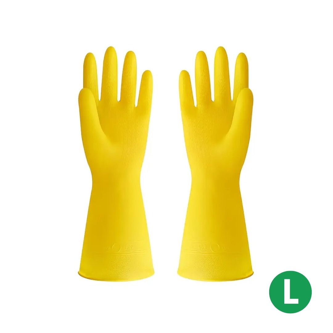 Rękawice GUMOWE-FLOKOWE rozmiar L